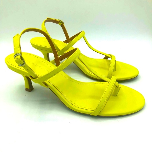 WHO WHAT WEAR Romi Yellow Sandal Size 7 - Picture 2 of 9